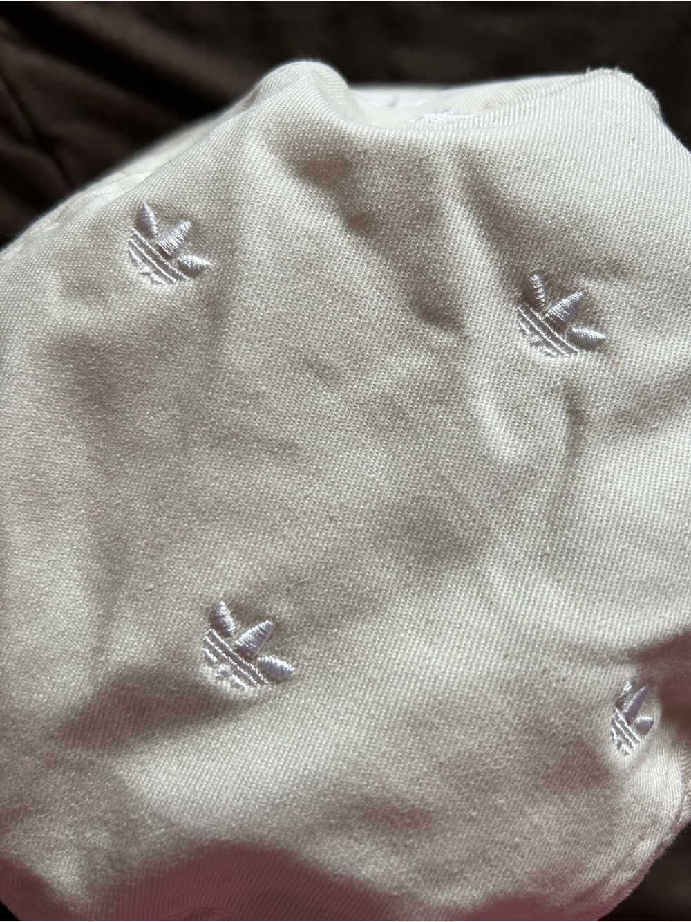 Adidas Cream Embroidered Trefoil Bucket Hat with Patch - Picture 2 of 6